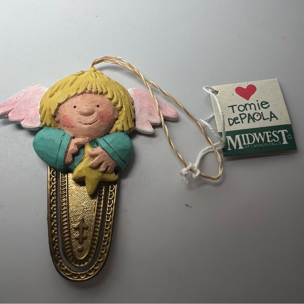 vintage midwest of cannon falls Depaola Angel Clip Bookmark Holiday